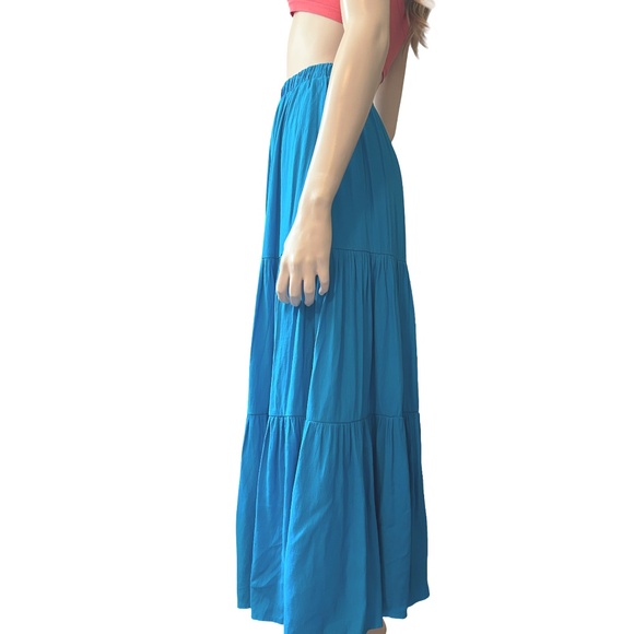 Princess Polly Skirt Allie Tiered Layered Maxi Skirt Rayon Flowy Angelic NWOT - Picture 9 of 13